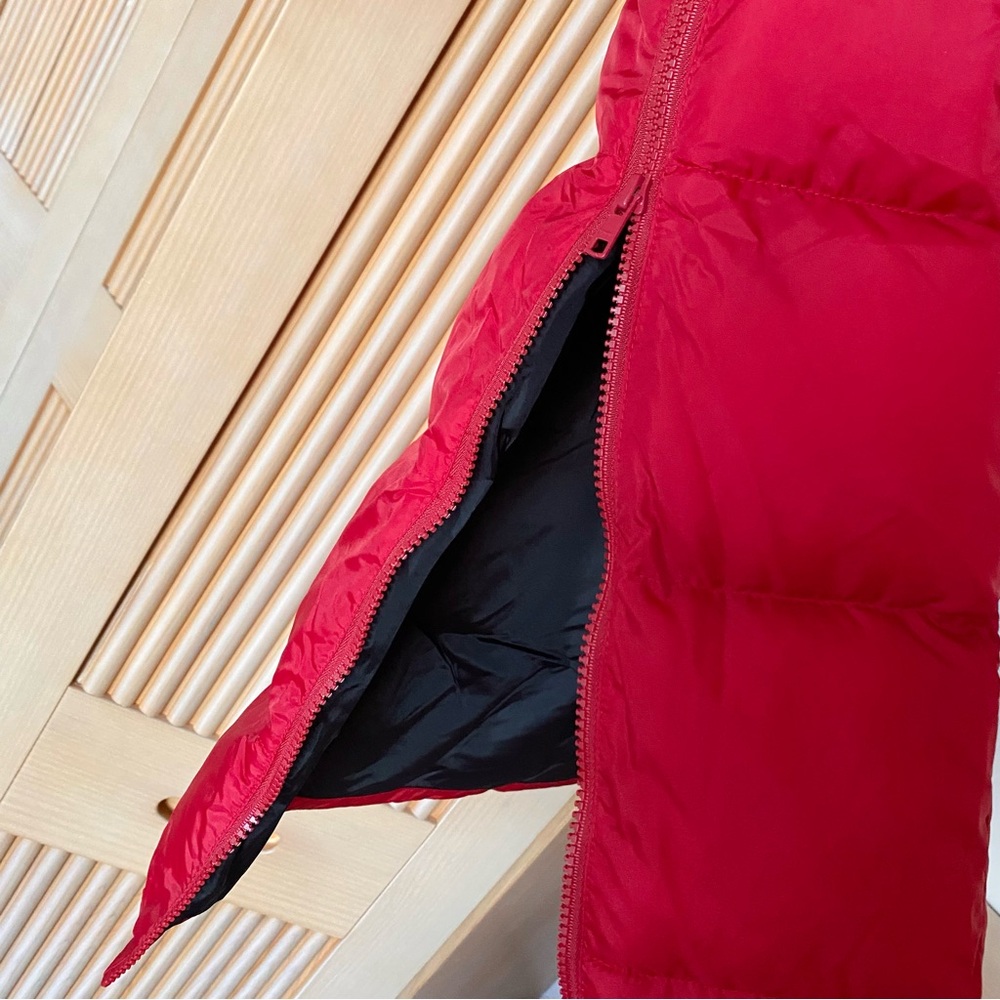 Tommy Hilfiger tommy jeans red long puffer coat with hood - Picture 5 of 6